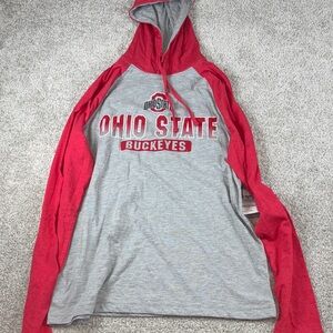 Ohio State Buckeyes‎ Red and Gray light weight Hoodie men's size small